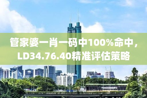 管家婆一肖一码中100%命中，LD34.76.40精准评估策略
