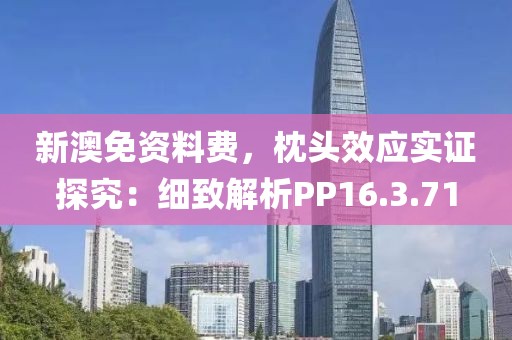 新澳免资料费，枕头效应实证探究：细致解析PP16.3.71