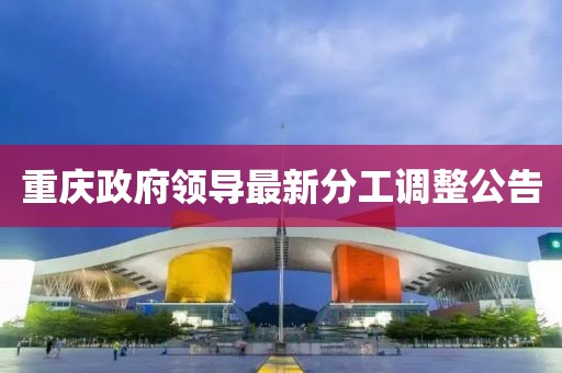 重庆政府领导最新分工调整公告