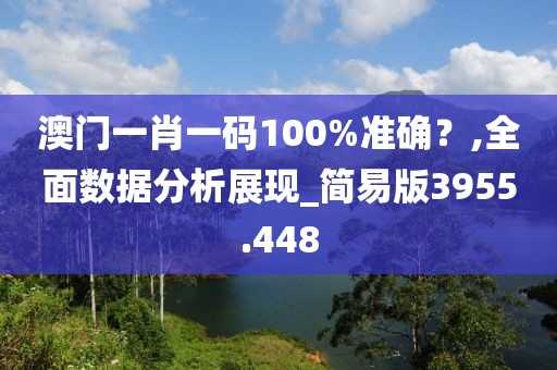 澳门一肖一码100%准确？,全面数据分析展现_简易版3955.448