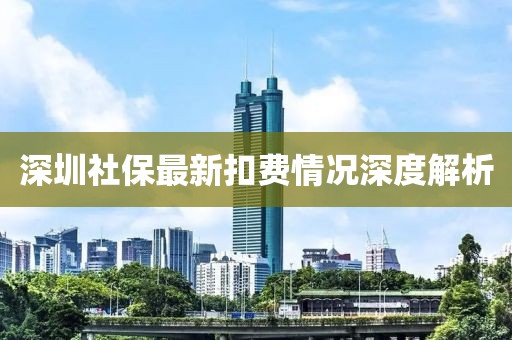 深圳社保最新扣费情况深度解析