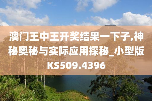 澳门王中王开奖结果一下子,神秘奥秘与实际应用探秘_小型版KS509.4396