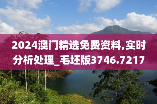 2024澳门精选免费资料,实时分析处理_毛坯版3746.7217