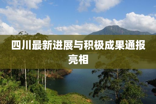 四川最新进展与积极成果通报亮相