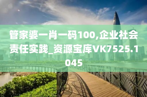 管家婆一肖一码100,企业社会责任实践_资源宝库VK7525.1045