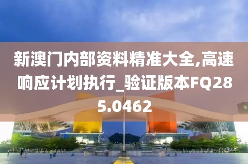 新澳门内部资料精准大全,高速响应计划执行_验证版本FQ285.0462