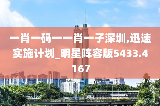 一肖一码一一肖一子深圳,迅速实施计划_明星阵容版5433.4167