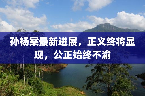 孙杨案最新进展，正义终将显现，公正始终不渝