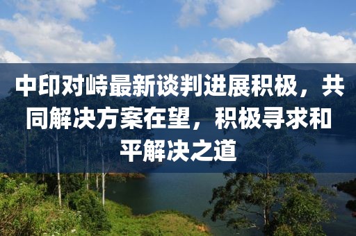 中印对峙最新谈判进展积极，共同解决方案在望，积极寻求和平解决之道