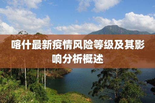 喀什最新疫情风险等级及其影响分析概述