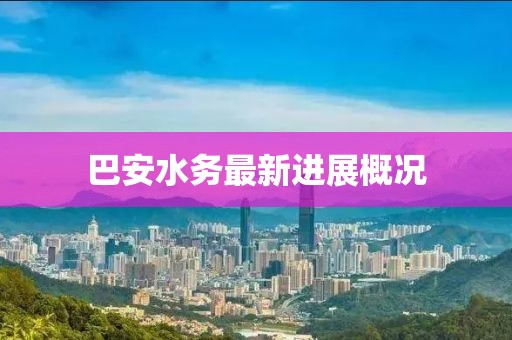 巴安水务最新进展概况