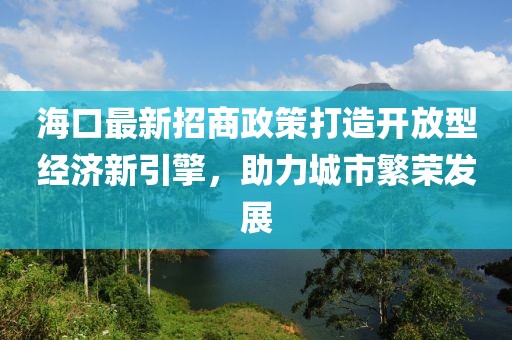 海口最新招商政策打造开放型经济新引擎，助力城市繁荣发展