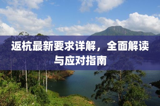 返杭最新要求详解，全面解读与应对指南