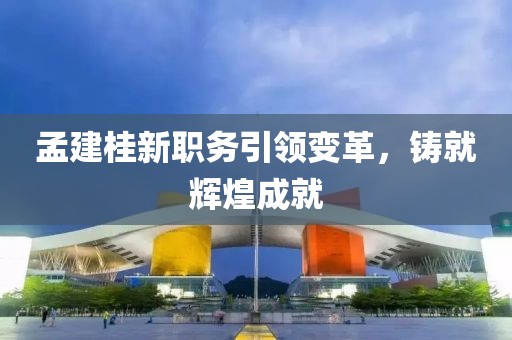 孟建桂新职务引领变革，铸就辉煌成就