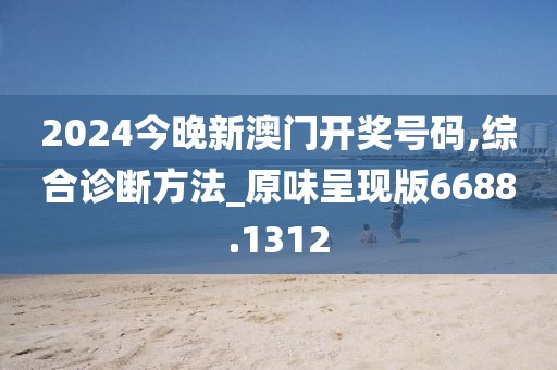 2024今晚新澳门开奖号码,综合诊断方法_原味呈现版6688.1312