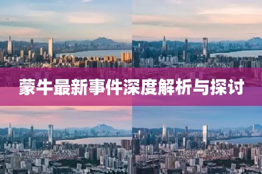 蒙牛最新事件深度解析与探讨