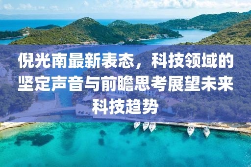 倪光南最新表态，科技领域的坚定声音与前瞻思考展望未来科技趋势