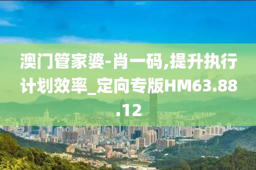 澳门管家婆-肖一码,提升执行计划效率_定向专版HM63.88.12