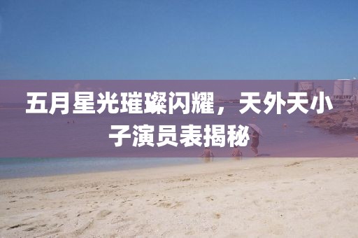 五月星光璀璨闪耀，天外天小子演员表揭秘