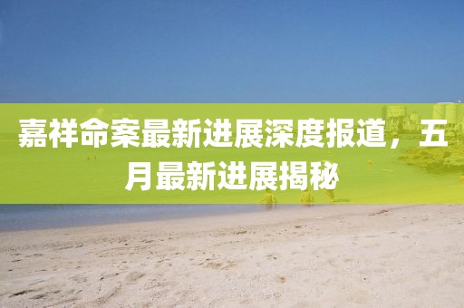 嘉祥命案最新进展深度报道，五月最新进展揭秘