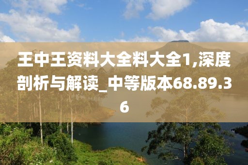 王中王资料大全料大全1,深度剖析与解读_中等版本68.89.36