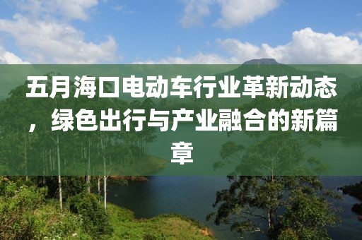 五月海口电动车行业革新动态，绿色出行与产业融合的新篇章