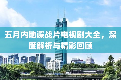 五月内地谍战片电视剧大全，深度解析与精彩回顾
