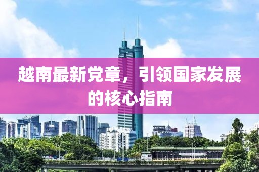 越南最新党章，引领国家发展的核心指南