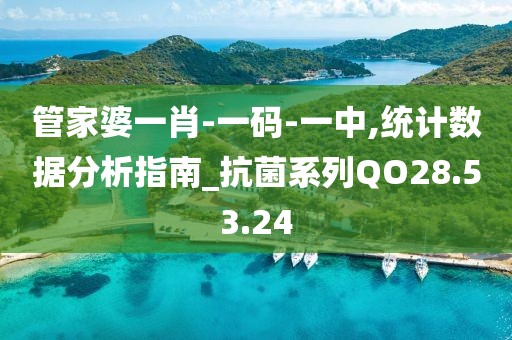 管家婆一肖-一码-一中,统计数据分析指南_抗菌系列QO28.53.24