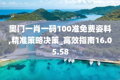 奥门一肖一码100准免费姿料,精准策略决策_高效指南16.05.58