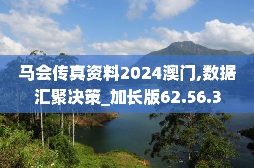 马会传真资料2024澳门,数据汇聚决策_加长版62.56.3