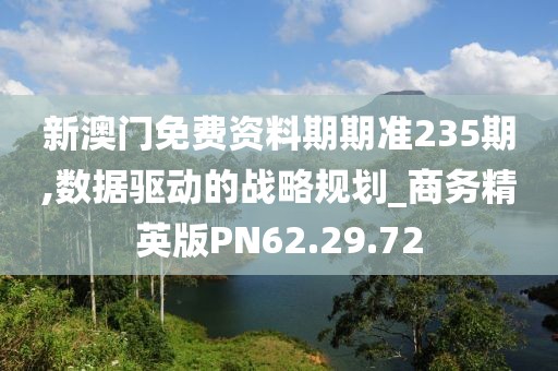 新澳门免费资料期期准235期,数据驱动的战略规划_商务精英版PN62.29.72