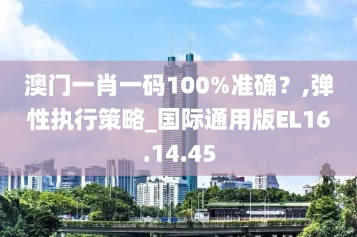 澳门一肖一码100%准确？,弹性执行策略_国际通用版EL16.14.45