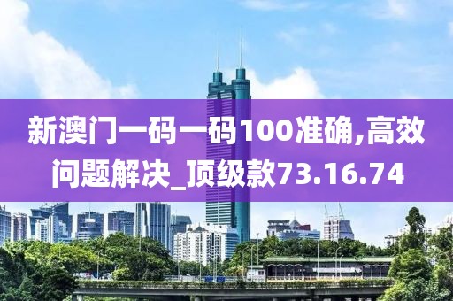 新澳门一码一码100准确,高效问题解决_顶级款73.16.74