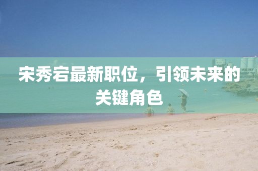 宋秀宕最新职位，引领未来的关键角色