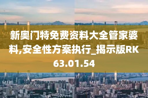新奥门特免费资料大全管家婆料,安全性方案执行_揭示版RK63.01.54