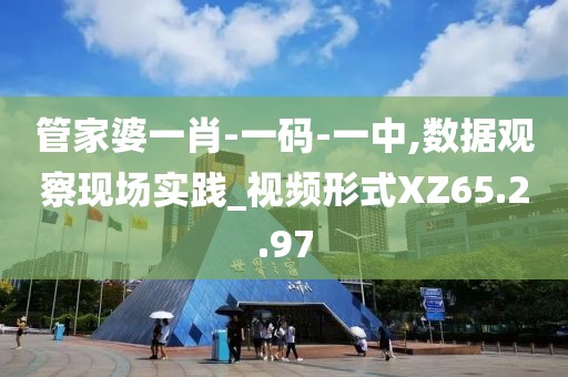 管家婆一肖-一码-一中,数据观察现场实践_视频形式XZ65.2.97
