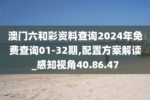 澳门六和彩资料查询2024年免费查询01-32期,配置方案解读_感知视角40.86.47