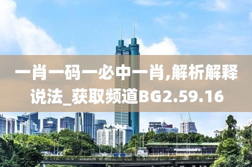 一肖一码一必中一肖,解析解释说法_获取频道BG2.59.16