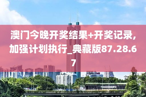 澳门今晚开奖结果+开奖记录,加强计划执行_典藏版87.28.67