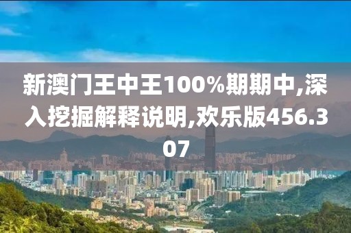 新澳门王中王100%期期中,深入挖掘解释说明,欢乐版456.307