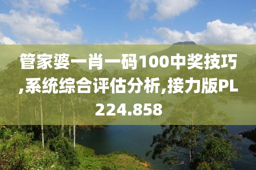管家婆一肖一码100中奖技巧,系统综合评估分析,接力版PL224.858