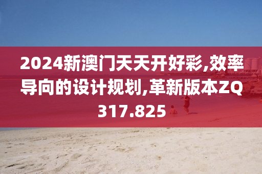 2024新澳门天天开好彩,效率导向的设计规划,革新版本ZQ317.825