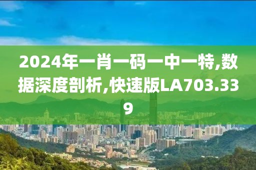 2024年一肖一码一中一特,数据深度剖析,快速版LA703.339