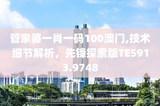 管家婆一肖一码100澳门,技术细节解析，先锋探索版TE5913.9748