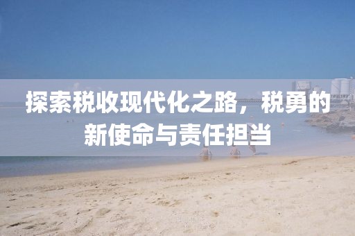 探索税收现代化之路，税勇的新使命与责任担当