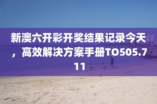 新澳六开彩开奖结果记录今天，高效解决方案手册TO505.711